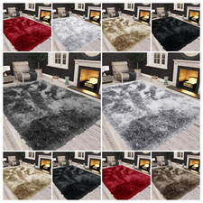 New Fluffy Rugs Large Shaggy Rug Living Room Bedroom Anti-Slip Carpet Floor Mats