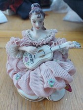Irish Dresden Figure Of A Lady