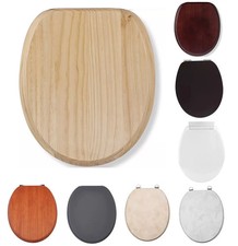 18" MDF UNIVERSAL BATHROOM WC TOILET SEAT QUICK EASY FIT WOODEN 18INCH