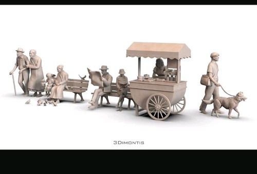Unpainted ww1 civilian - , 1:72