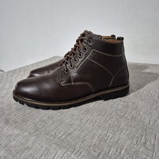 CAT Caterpillar Walking Machines Leather Boots Mens UK 7 Brown Zip Lace Outdoor