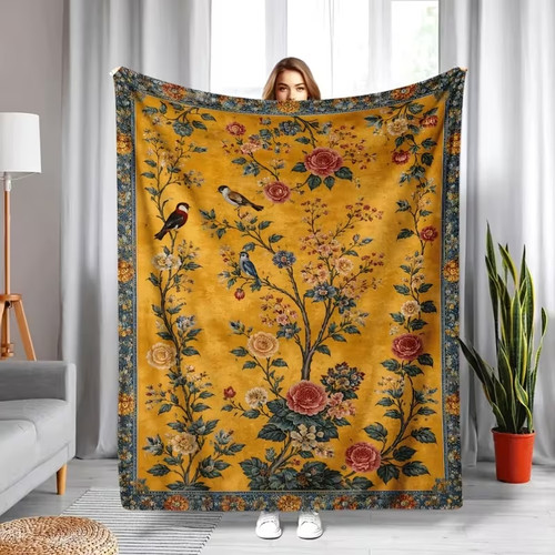 Birds branch vintage art - on,