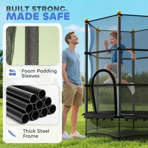 6ft kids trampoline with - 4.6ft/55",