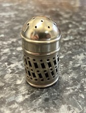 Vintage EPNS Silver Plated Salt/Pepper Shaker Pot- Black Glass Insert