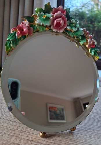 Vintage barbola floral round - vintage,
