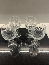  Set of Four Thomas Webb Crystal Cheltenham 5 inch Glasses unmarked.