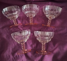Vintage Unusual Pink and Clear
