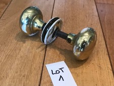 Pair Vintage Brass Door Knobs