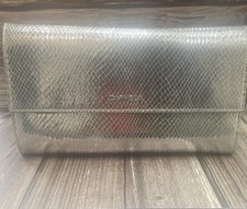 Kurt Geiger Carvela Silver Clutch Bag Cross Body Chain Strap New 