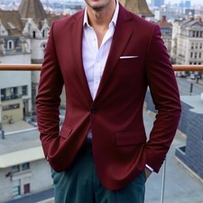 Mens Business Suit Coat Single
