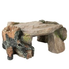 Rock Hide Den Stump Fish Tank