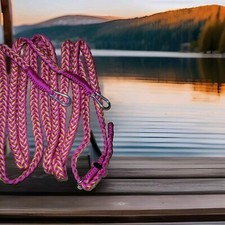 Driving Reins Pink And Yellow