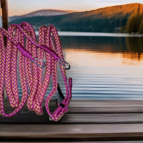 Driving reins pink and - pink, yellow