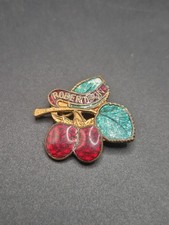 Vintage Fattorini & Sons Jam 'Raspberry Fruit' Enamel Pin Badge 