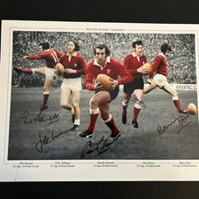 Rare signed 16x12 photo Rugby