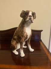 LARGE WINSTANLEY POTTERY FIGURE OF A BOXER DOG