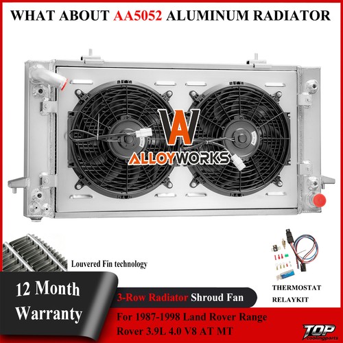 Row radiator shroud fan for - radiator,