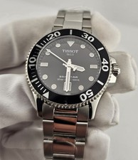TISSOT SEASTAR 1000 WATCH 36mm QUARTZ STAINLESS STEEL STRAP & BLACK DIAL GENUINE