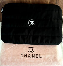 Chanel Laptop Black Puffy Bag Clutch Case NEW