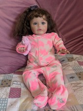 Reborn toddler girl  doll 22" Preloved 