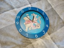 VTG Disney Winnie The Pooh Tigger Wall Clock Blue Numbered Clock Official Merch