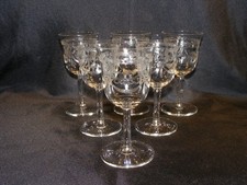 Edwardian etched wine - edwardian,