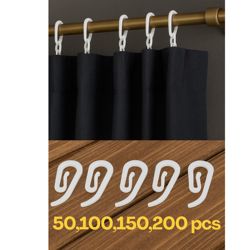 Plastic curtain hooks ring - plastic,
