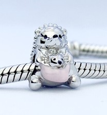 Hedgehog Charm Mum & Baby Bead