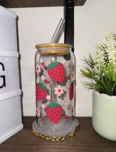 Strawberry and pink flowers - and,