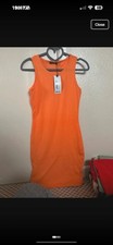 Orange Midi Bodycon Dress