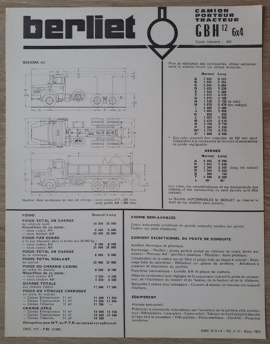 Berliet gbh 6x4 tractor - berliet, 12