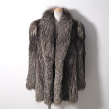 Real Silver Fox Fur Coat