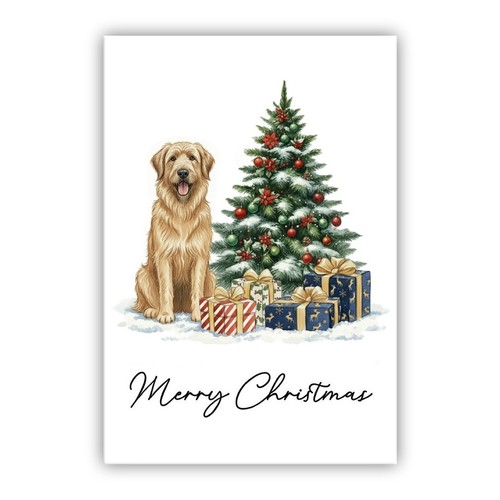 Briard dog christmas card - dog, card.