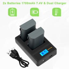 2x NB-2L NB-2LH Battery +Dual Charger for Canon EOS 350D 400D G7 G9 S30 S40 S70