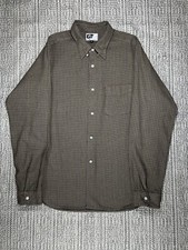 ENGINEERED GARMENTS Tab Collar Shirt, MEN'S EXTRA LARGE, Houndstooth Flannel USA