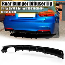 FOR BMW 3 SERIES F30 F31 REAR BUMPER DIFFUSER M SPORT M PERFORMANCE GLOSS BLACK