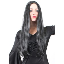 WOMENS FULL LONG BLACK WIG