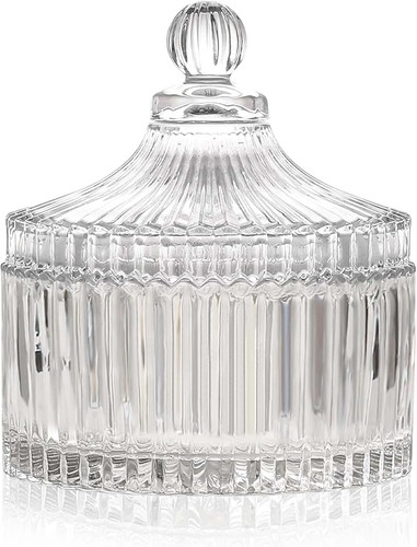Glass storage jar - glass,