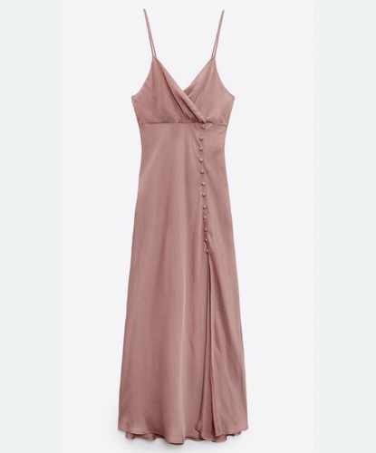 Zara pink neck - zara, maxi