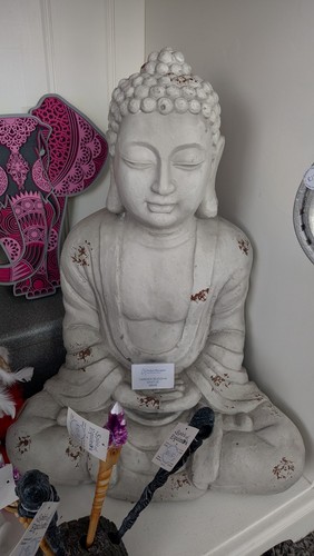 Large garden buddha statue - large,