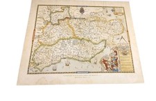 SAXTON'S Antique Rep Map KENT