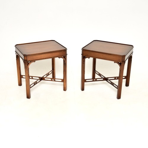 Pair antique mahogany side - pair,