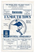 FOOTBALL PROGRAMME EXMOUTH TOWN V STARCROSS HOSPITAL 1967-68 ALL SHOWN