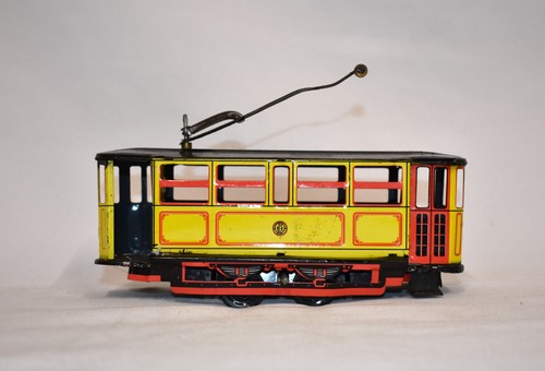 Vintage tinplate tram model - vintage,