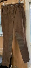 Sherwood Forest Chester Ladies Jodhpurs size 10/28 brown denim equestrian riding