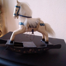 Vintage Hand Made/painted Rocking Horse, Restoration Project. 10 x7 ins
