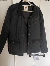 England Rugby Coat Black Quilted Design Size L 38/40"