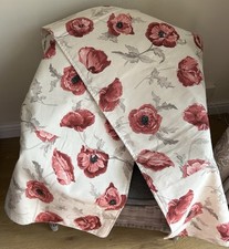 FABULOUS BESPOKE LAURA ASHLEY FRESHFORD POPPY LINEN BED / TABLE RUNNER