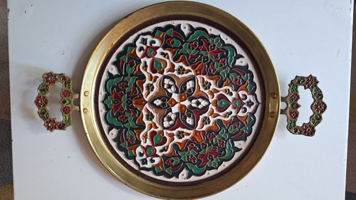 Enamel design greek serving - enamel,