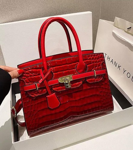 Women red faux leather - red,